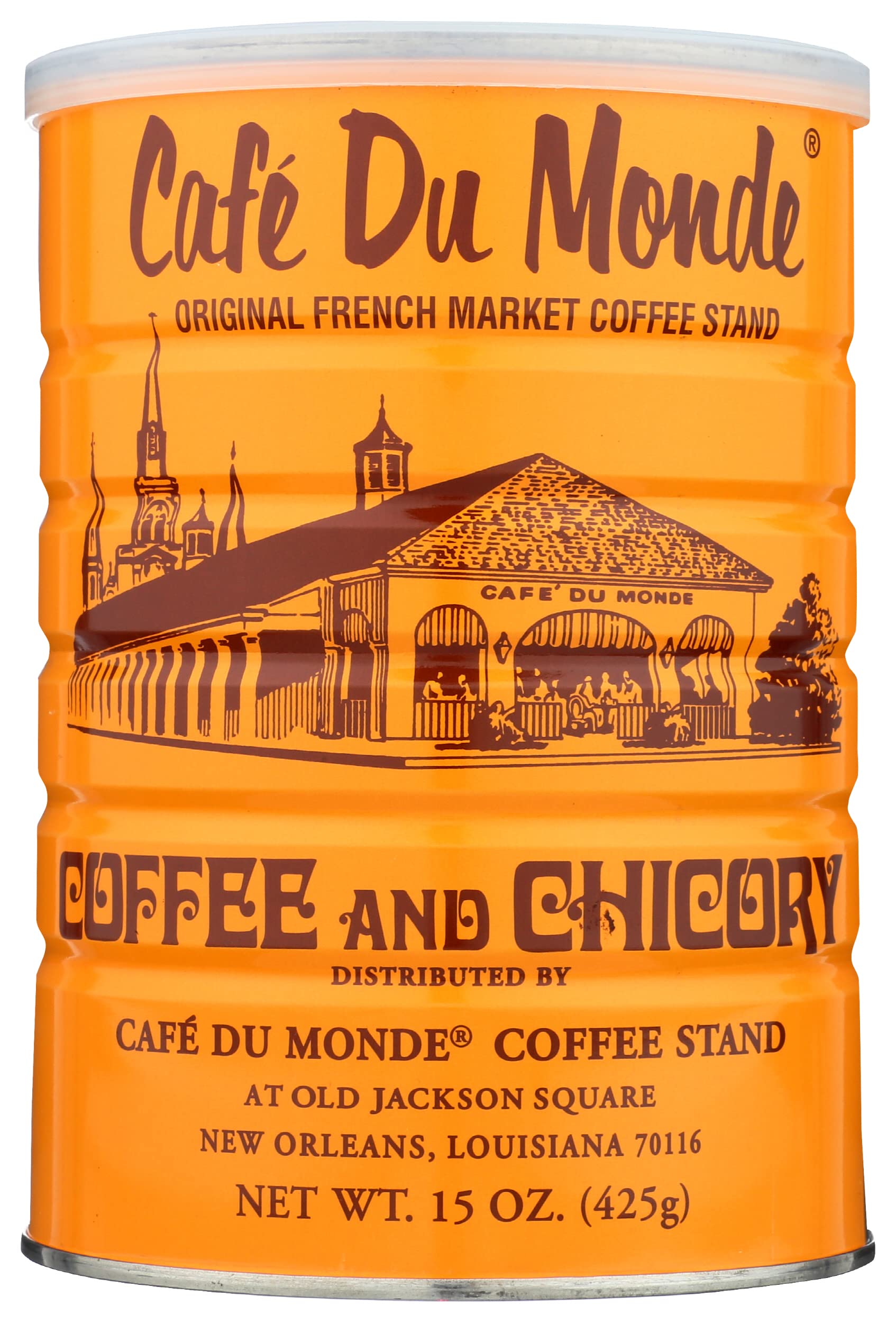 Cafe Du Monde Coffee And Chicory Ground Coffee, Paleo, Vegan, 15 Ounces (Pack Of 6)