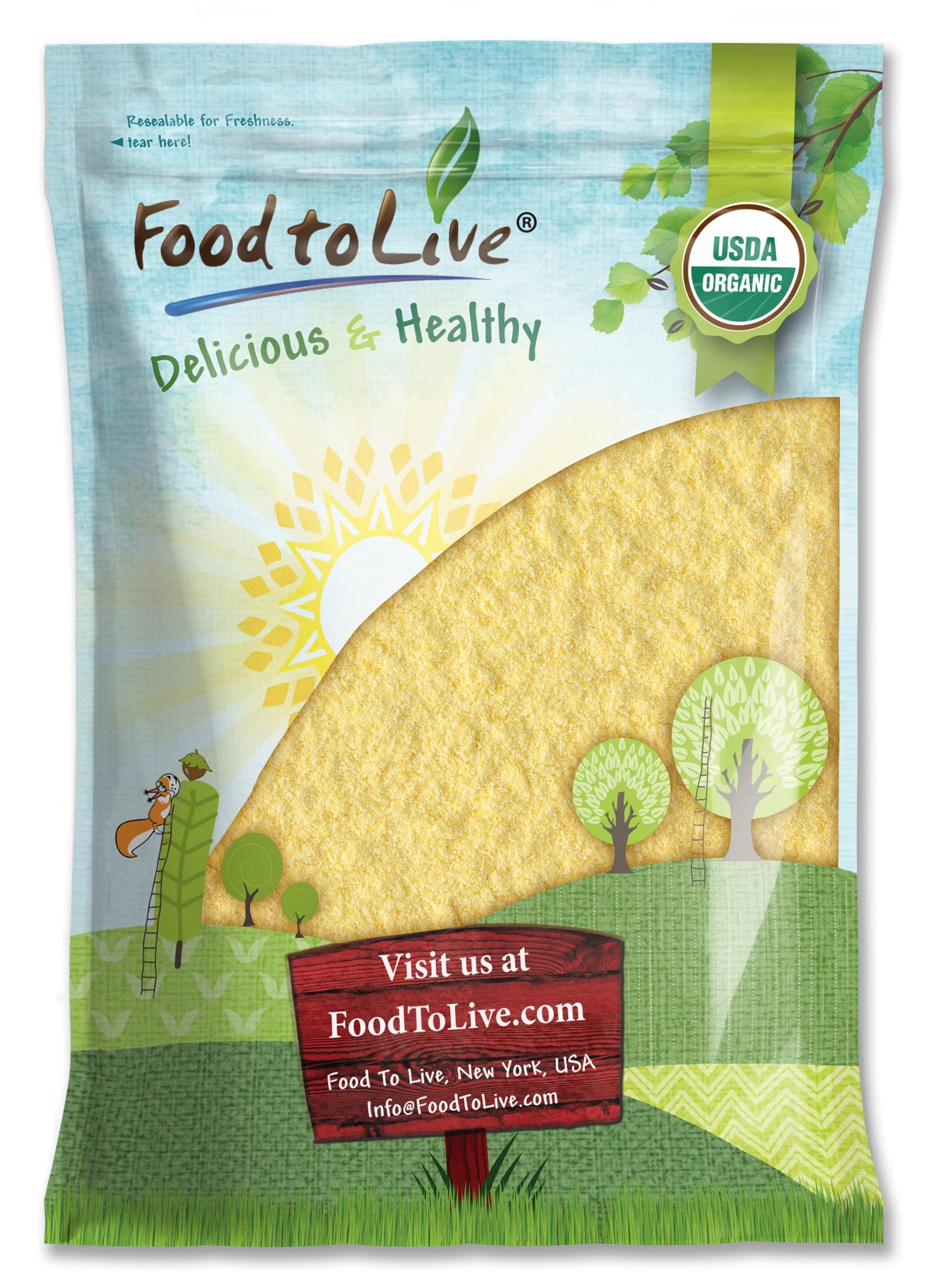 Food to Live Organic Millet Flour, 12 Pounds Non-GMO, Kosher, Vegan, Stone Ground, Unbleached, Unbromated, Bulk, Product of the 