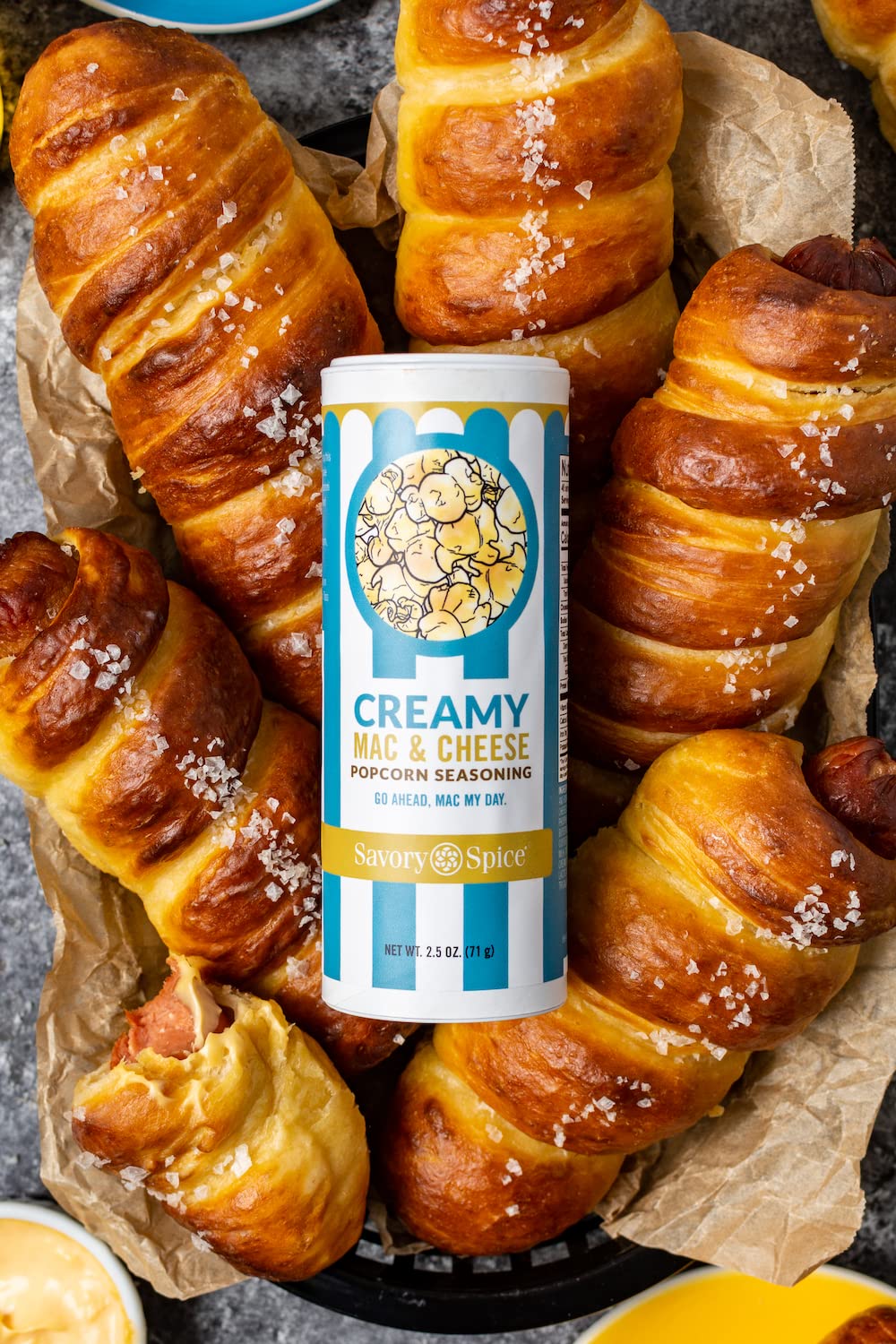 Savory Spice Creamy Mac & Cheese Popcorn Seasoning - Gourmet Cheese Flavored Powder for Popcorn | Mac & Cheese Popcorn Salt (2.5