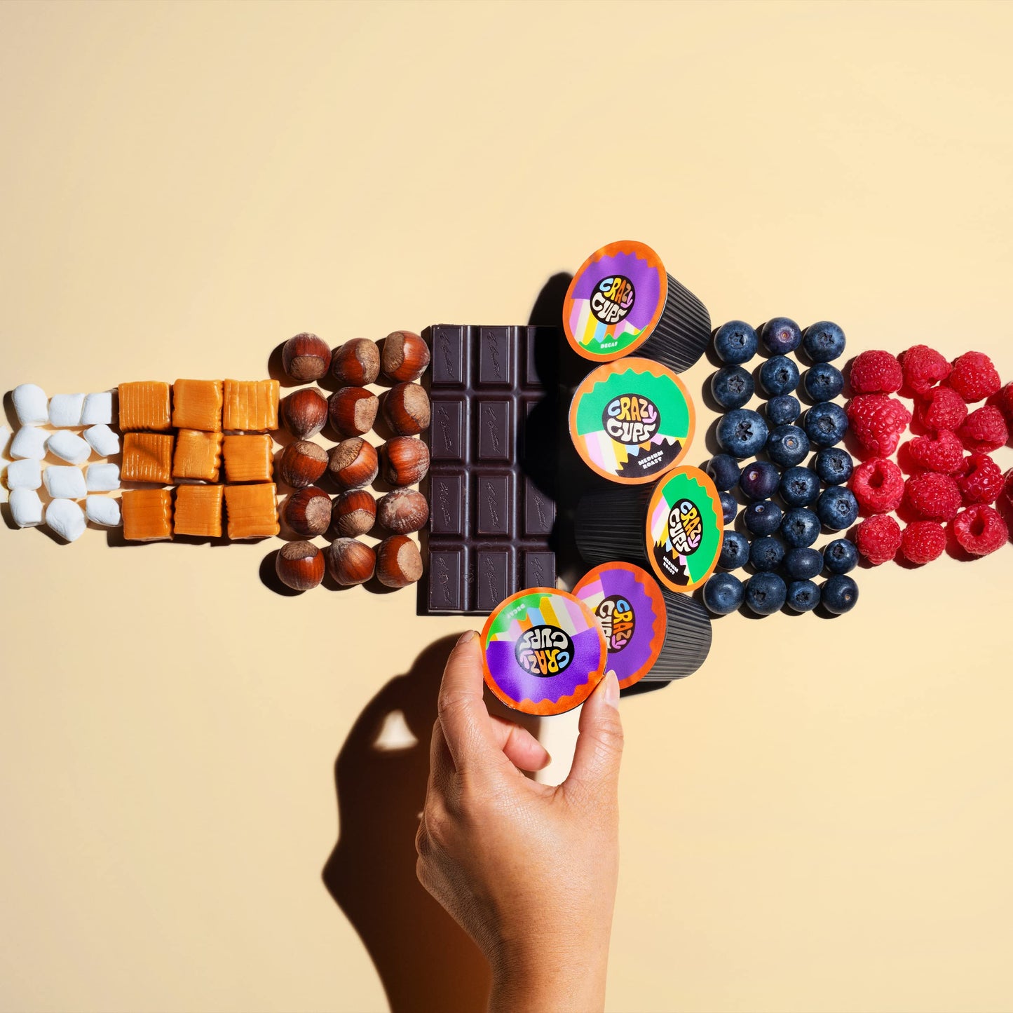 Crazy Cups Flavored Coffee Pods Variety Pack, Medium Roast, Single Serve In Recyclable For Keurig K Cups Machines, 50 Count