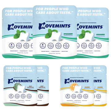 Movemints Clear Aligner Mints - Patented, Edible Alternative To Chewies - Freshen Breath And Improve Dry Mouth With Xylitol - Va