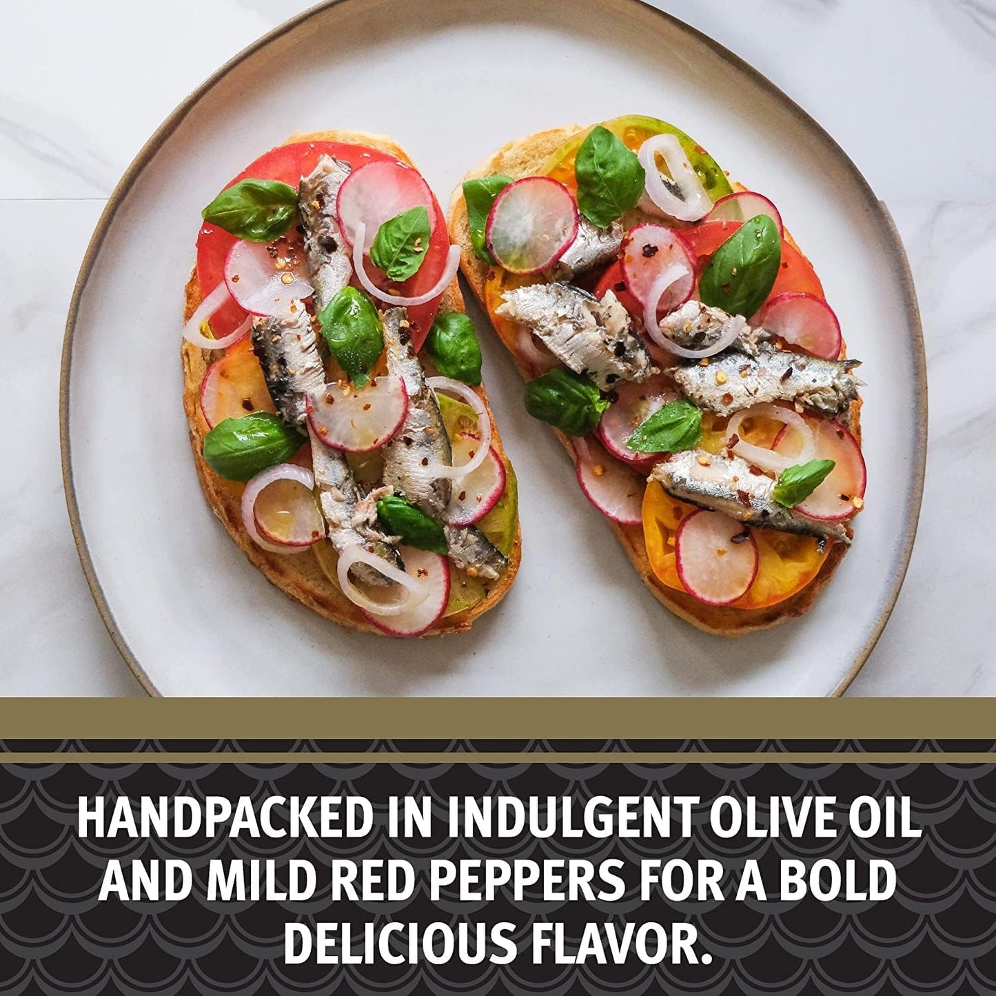 Brunswick Wild Caught Skinless and Boneless Sardines, Served in Olive Oil with Mild Red Peppers, 4.4 Oz (Pack of 12)