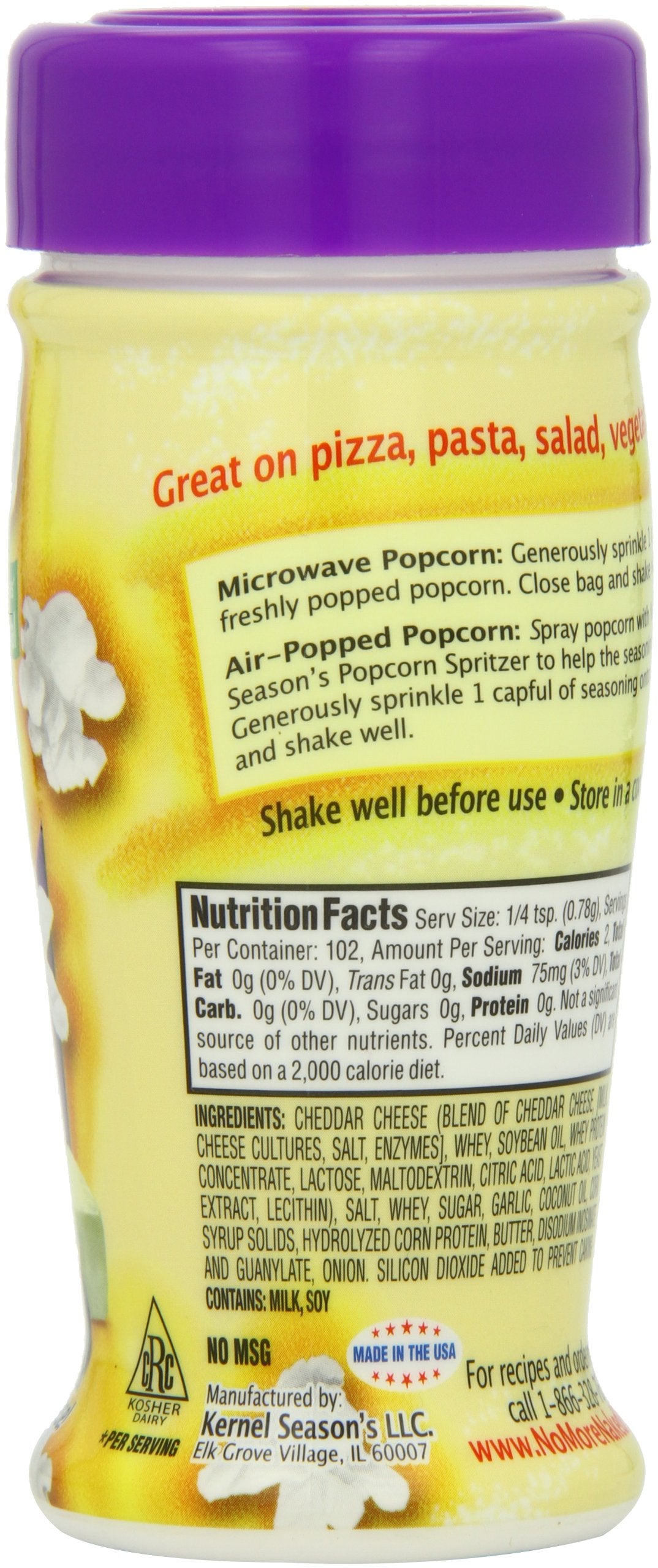 Kernel Seasons Popcorn Seasoning Parmesan Garlic, 2.85 Oz