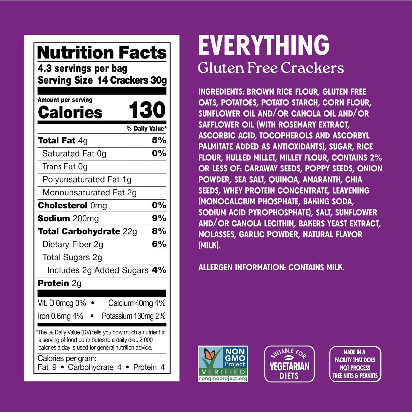 Miltons Gluten Free  ers, Everything Bagel Inspired, Non-GMO, Kosher, 4.5 Oz