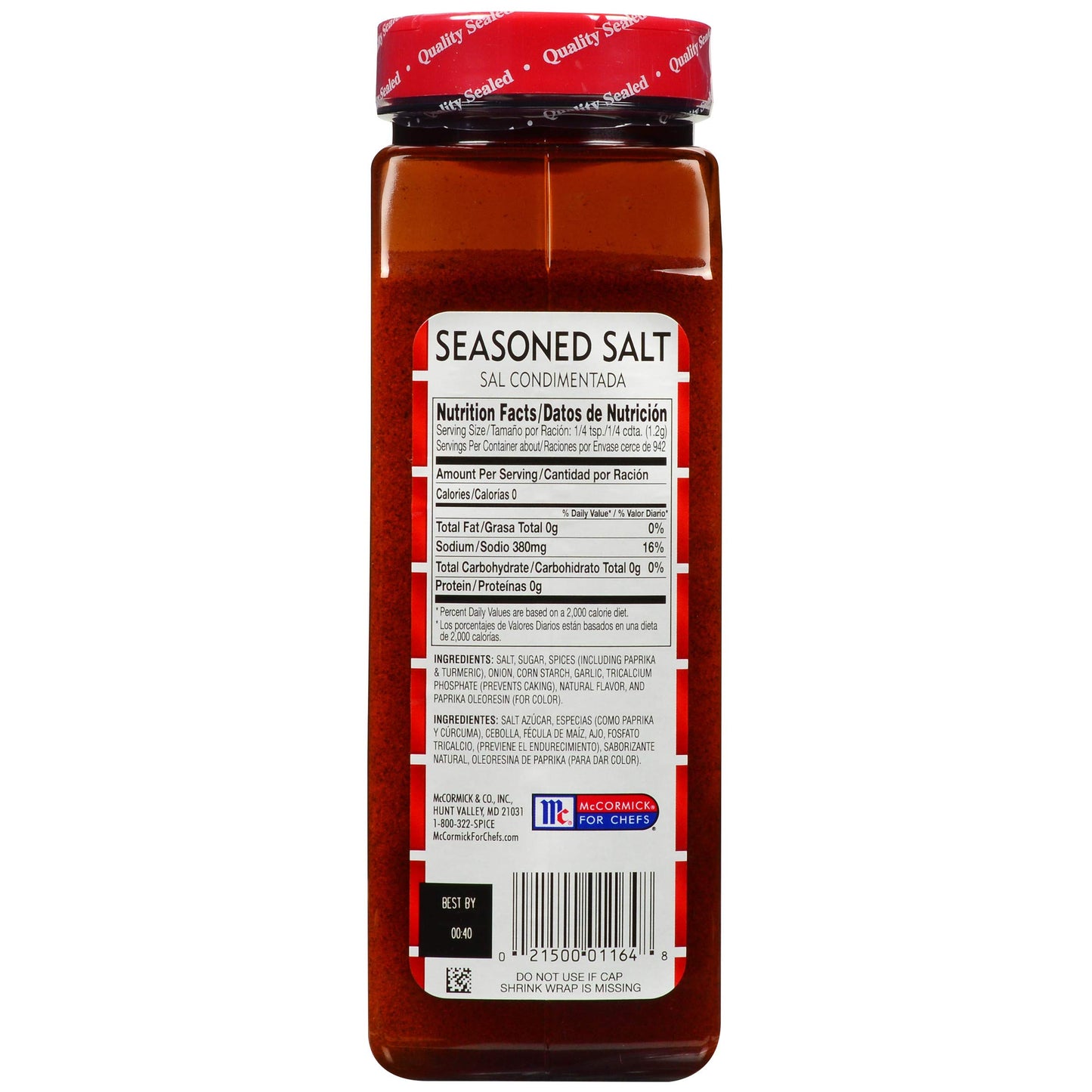 Lawrys Seasoned Salt, All-Purpose Seasoned Salt, 40 oz Container, Perfect Blend of Spices, Ideal for Cooking and Seasoning