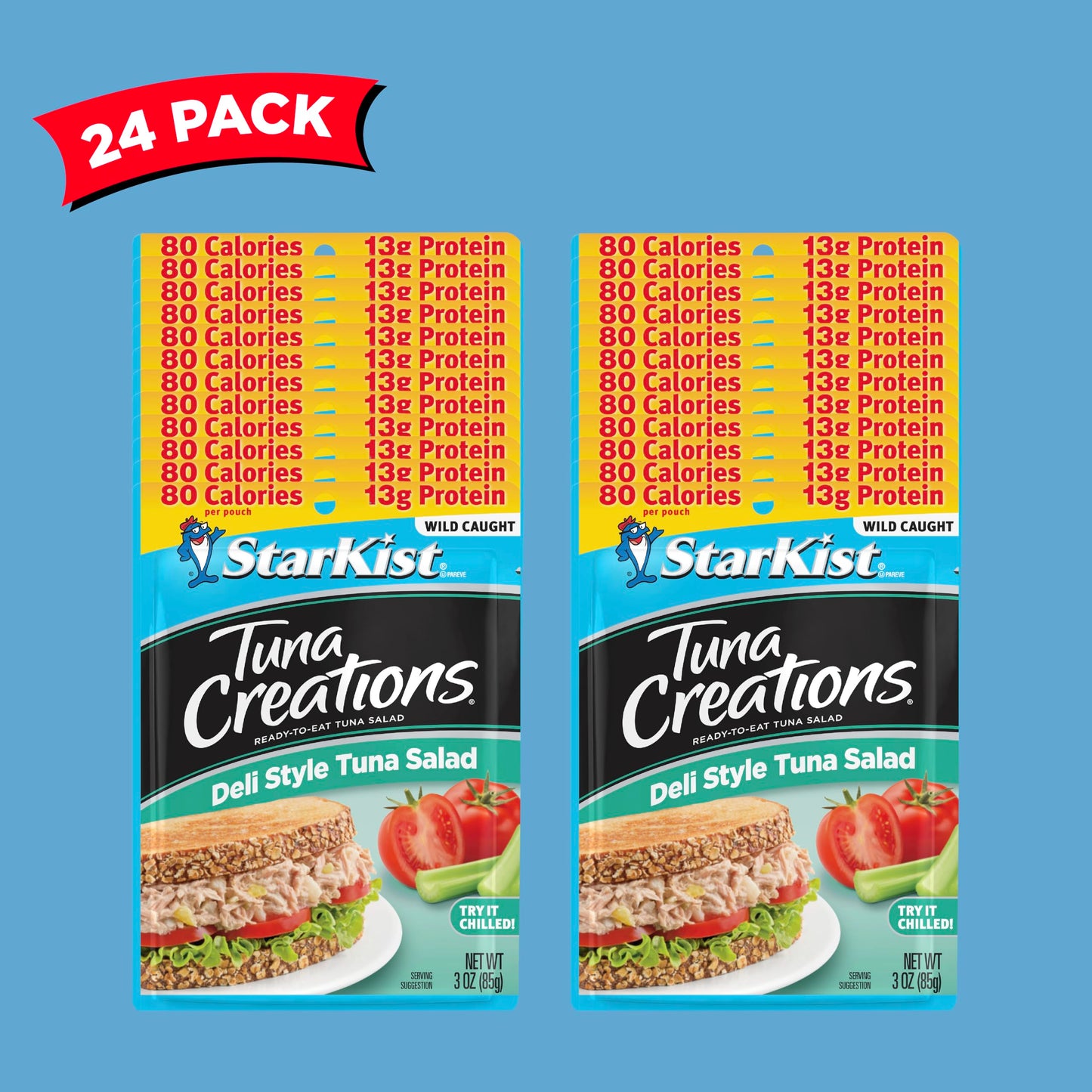 Starkist Tuna Creations Ready To Eat Meals Tuna Salad, 3 Oz Pouch (24 Pack) Deli Style Tuna Salad