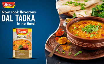 Swad Ready To Eat Dal Tadka Instant Mix Vegetarian Heat & Eat With No Added Preservative - 450 Grams (Pack Of 2)