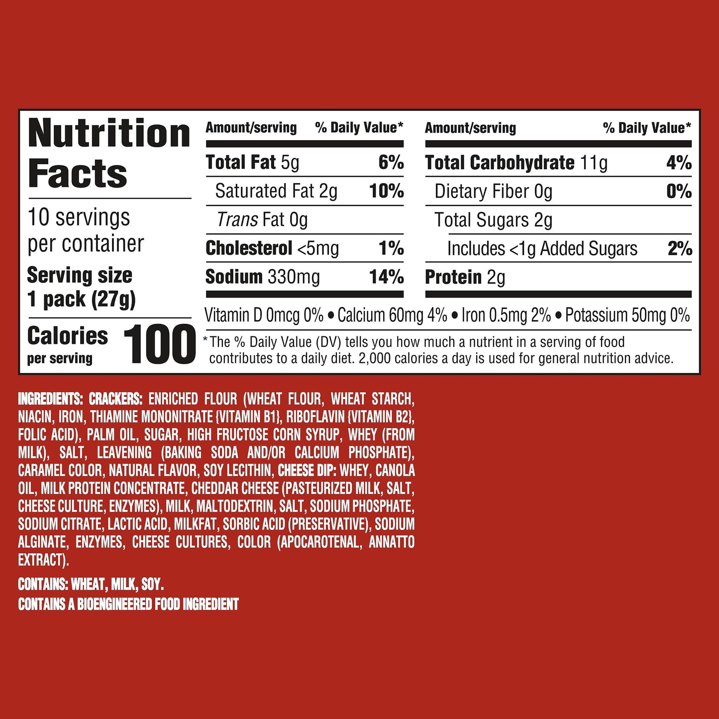 Handi-Snacks RITZ Crackers N Cheesy Dip Snack Packs, 10 Snack Packs