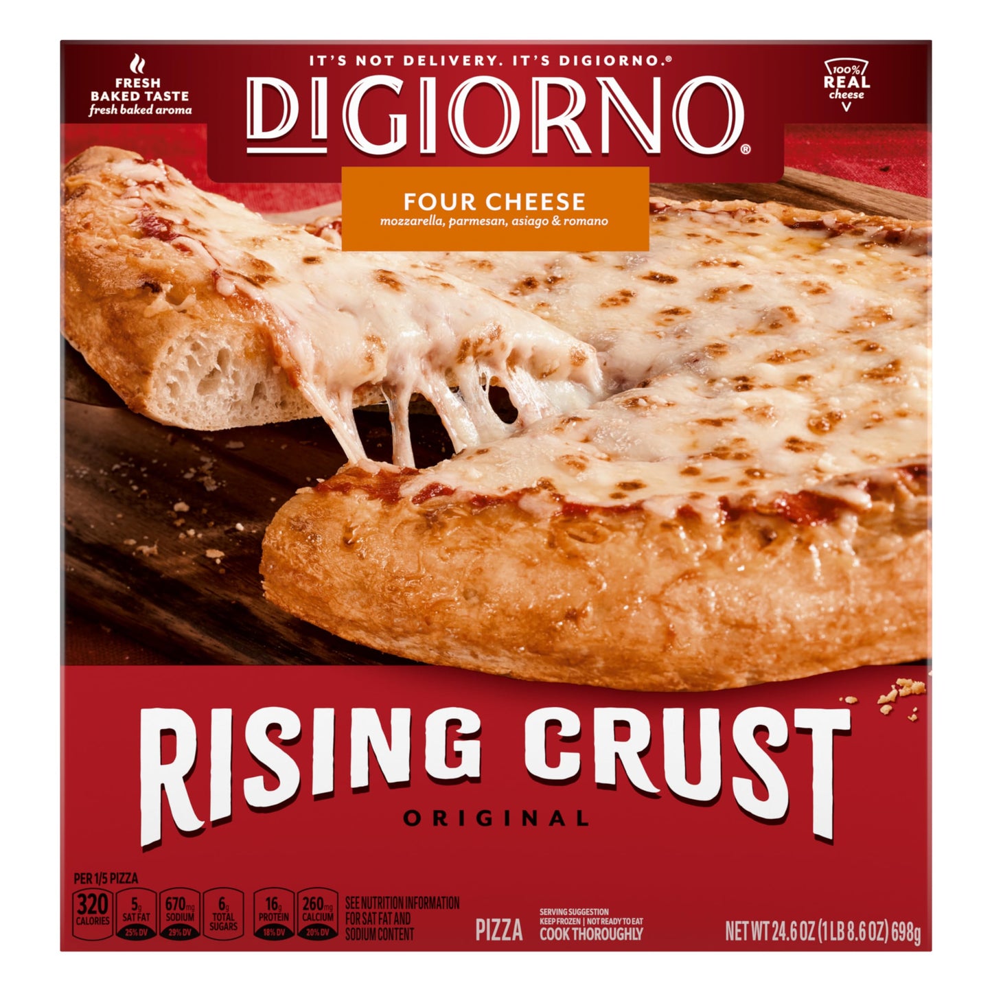 Digiorno Frozen Pizza, Rising Crust Four Cheese Pizza 24.6 oz