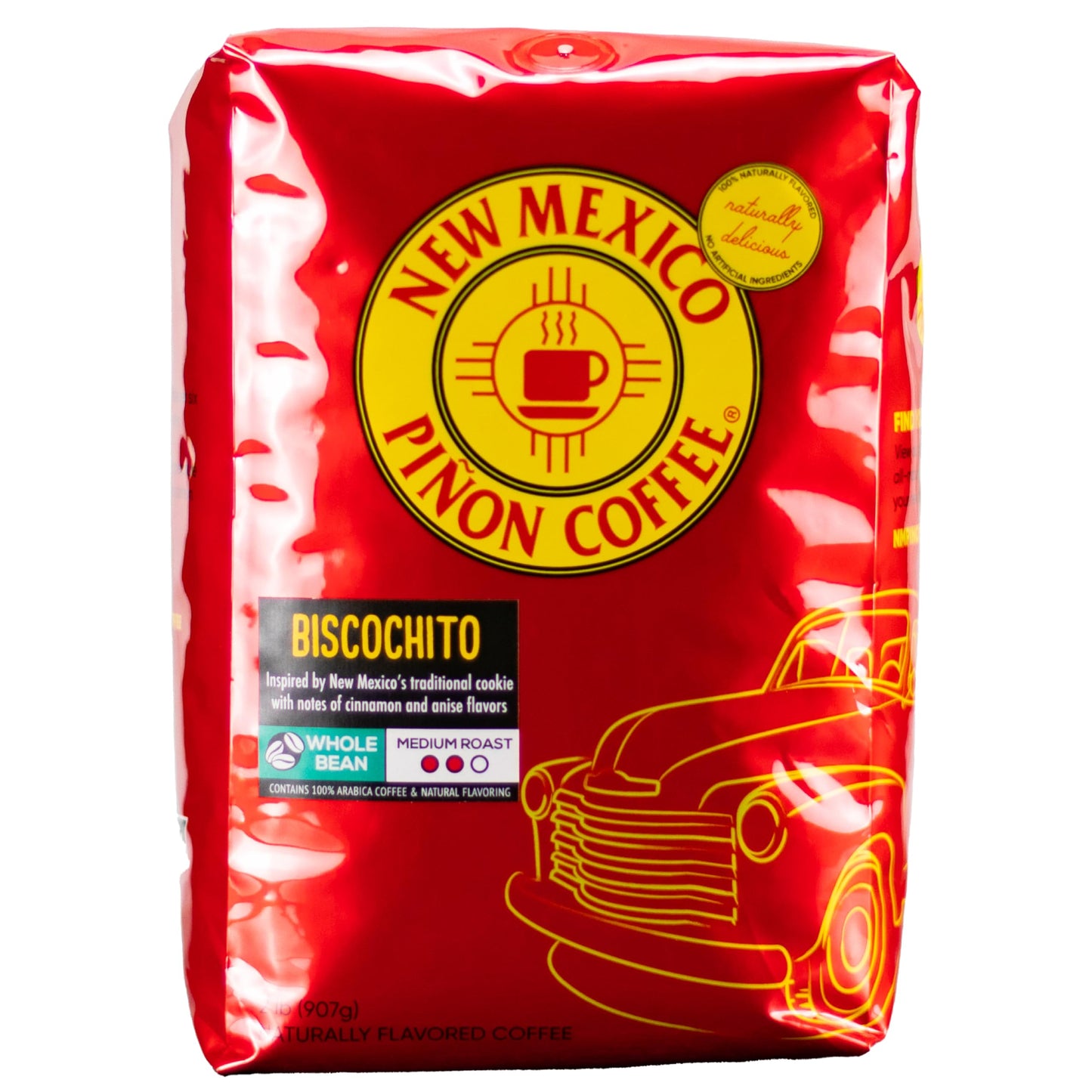 New Mexico Pion Coffee Naturally Flavored Coffee (Biscochito Whole Bean, 2 Pound)