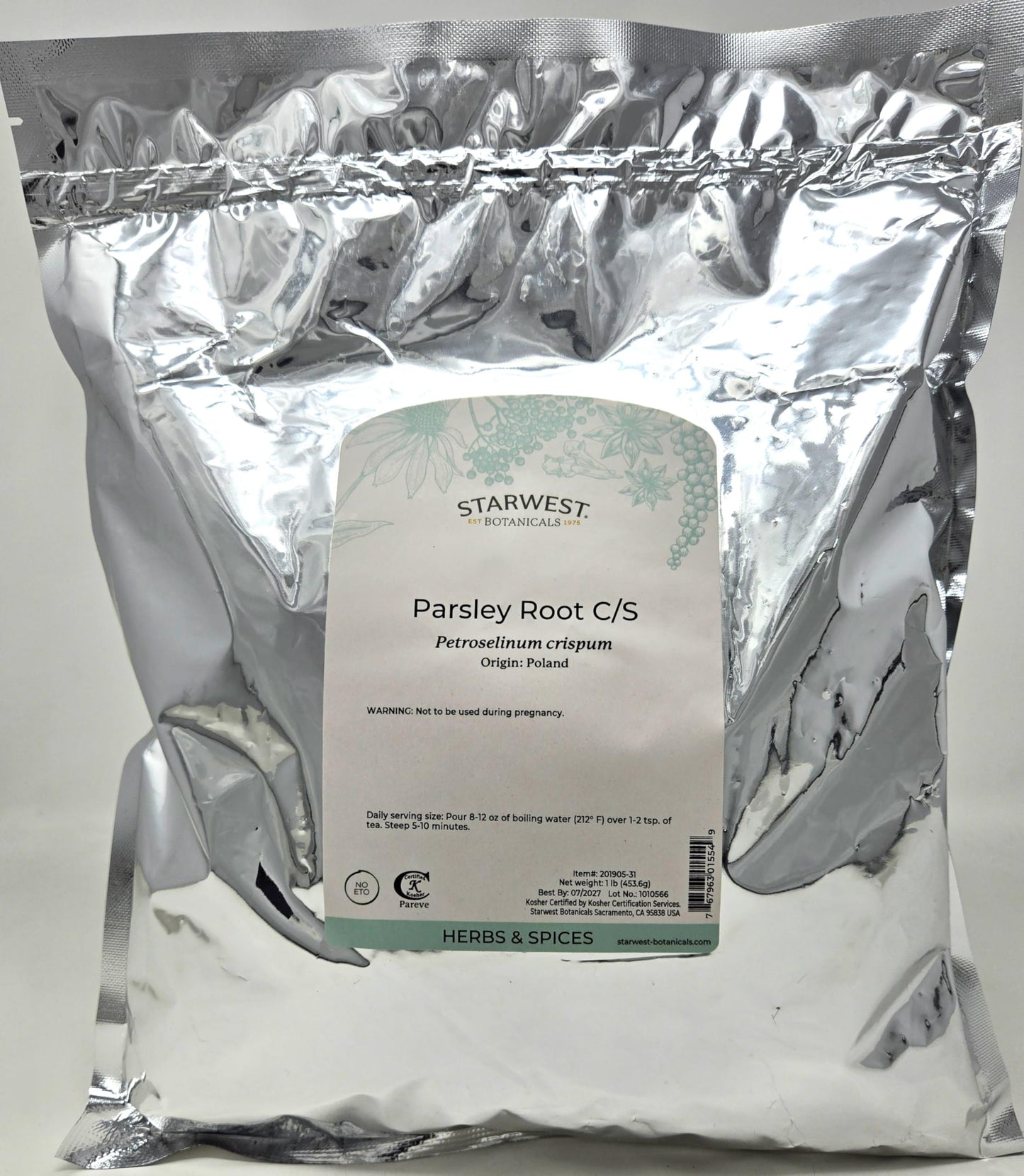 Starwest Botanicals Parsley Root Cut & Sifted, 1 Pound