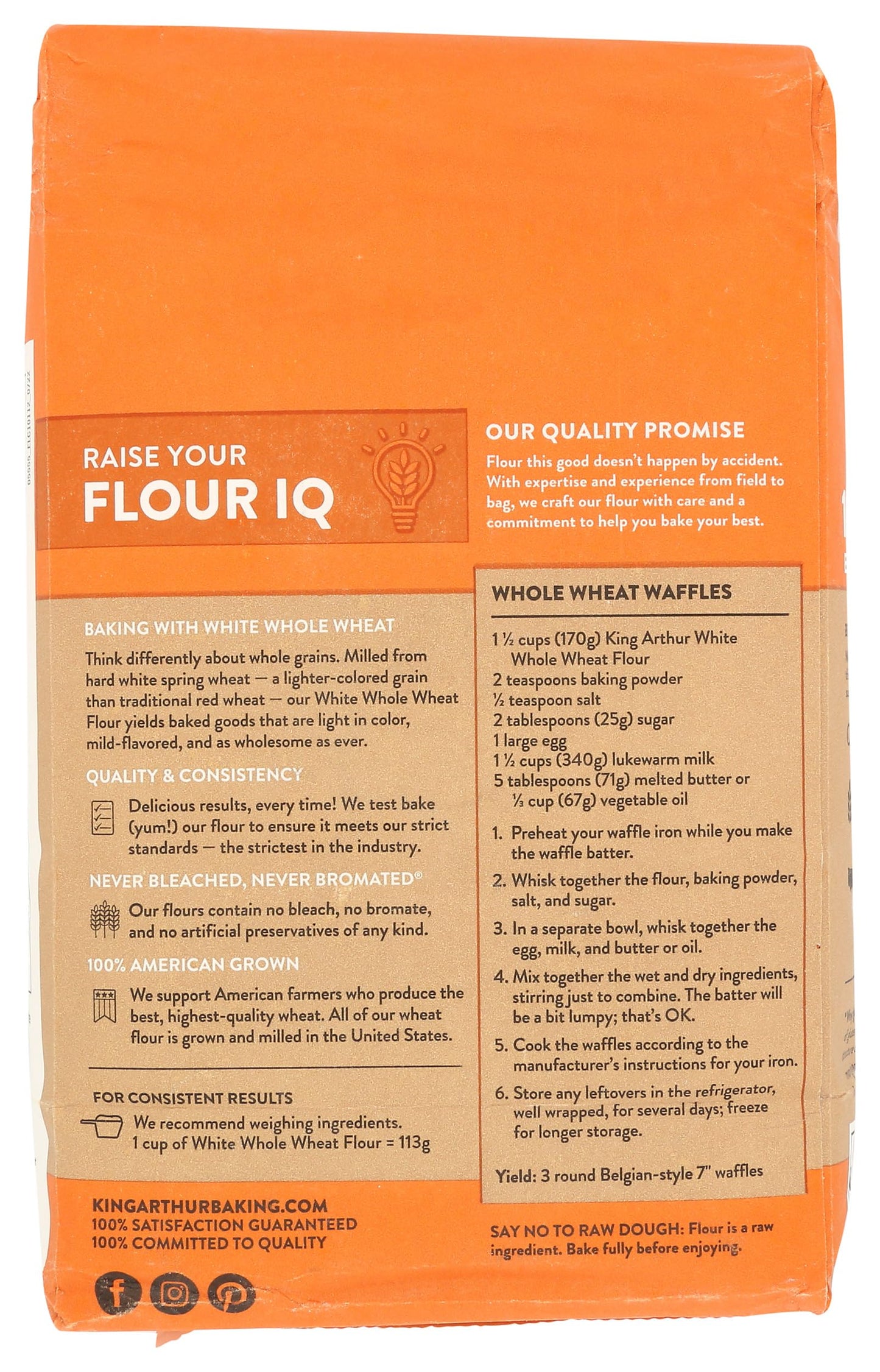 King?Arthur, Flour Whole Wheat White, 80 Ounce