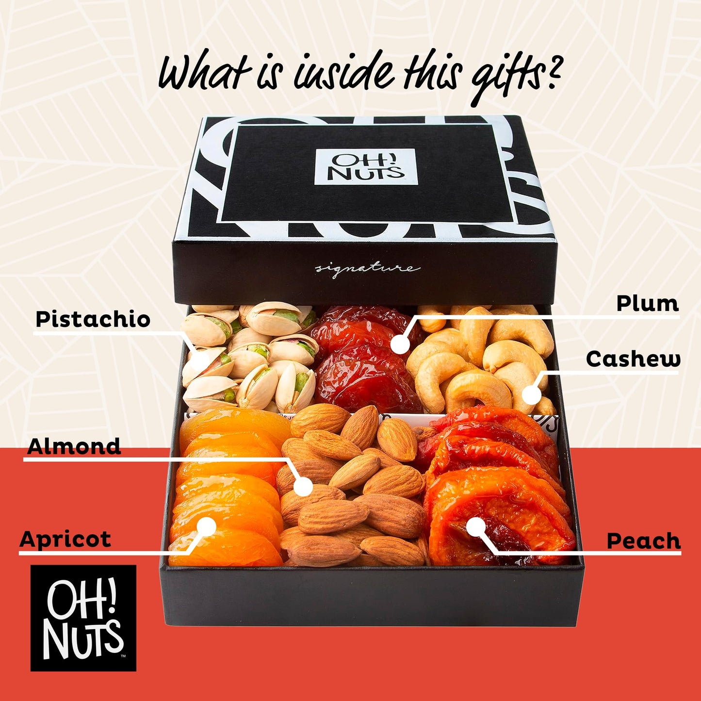 Oh! Nuts Dried Fruits And Nuts Gift Basket - Premium, Healthy Assortment Of Nuts & Dried Fruits, Grown And Traditionally Crafted