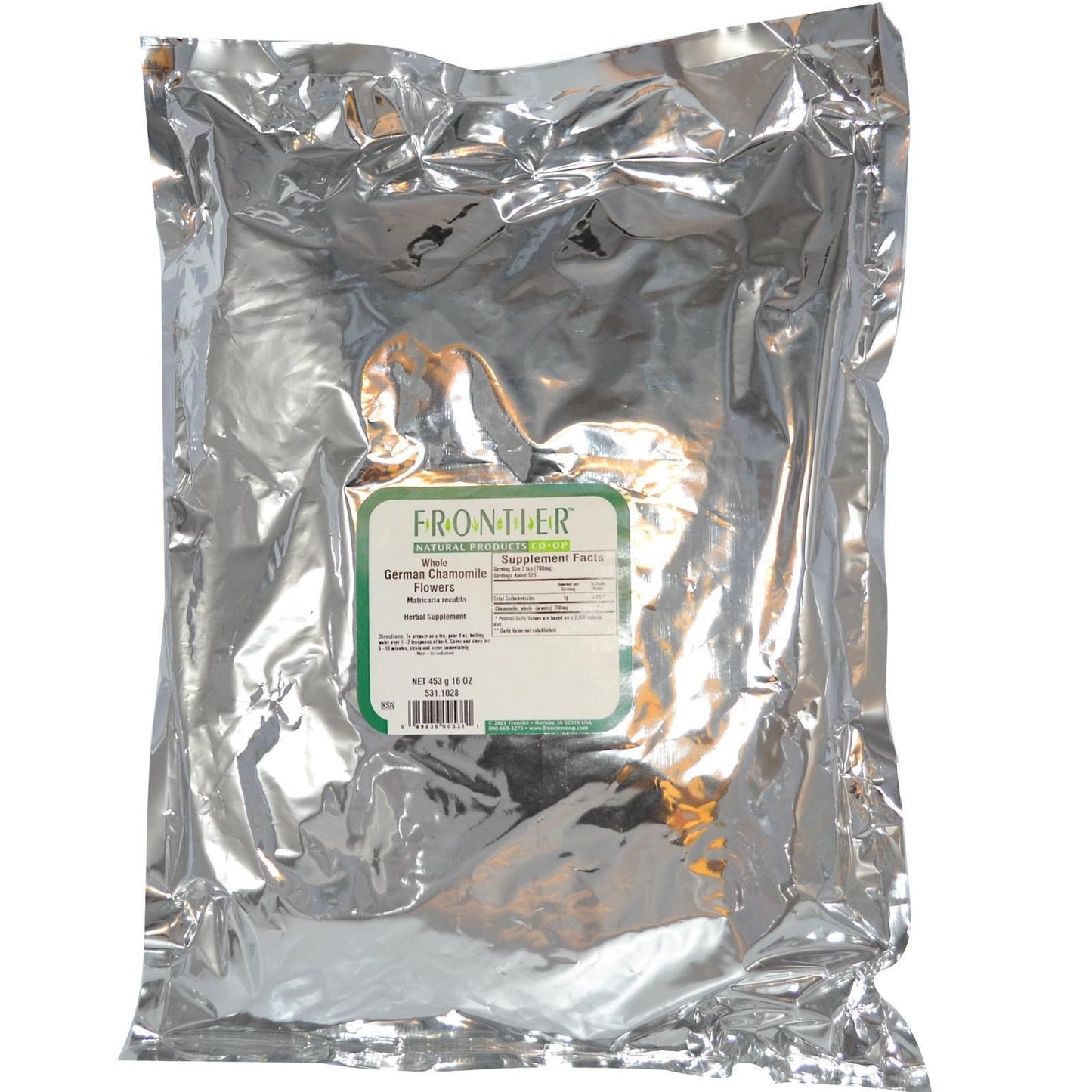 Frontier Natural Products German Chamomile Flowers Whole - 16 Oz