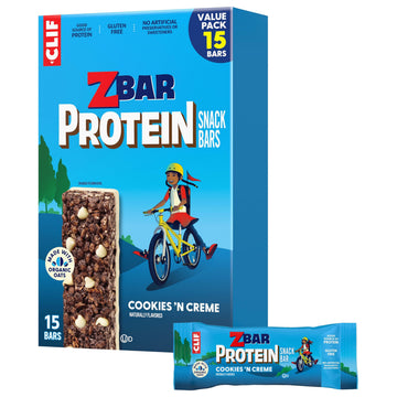 Zbar Protein - Cookies N Creme - Crispy Snack Bars - Made With Organic Oats - Non-Gmo - 5G Protein - Gluten Free Protein Bars (15 Pack)