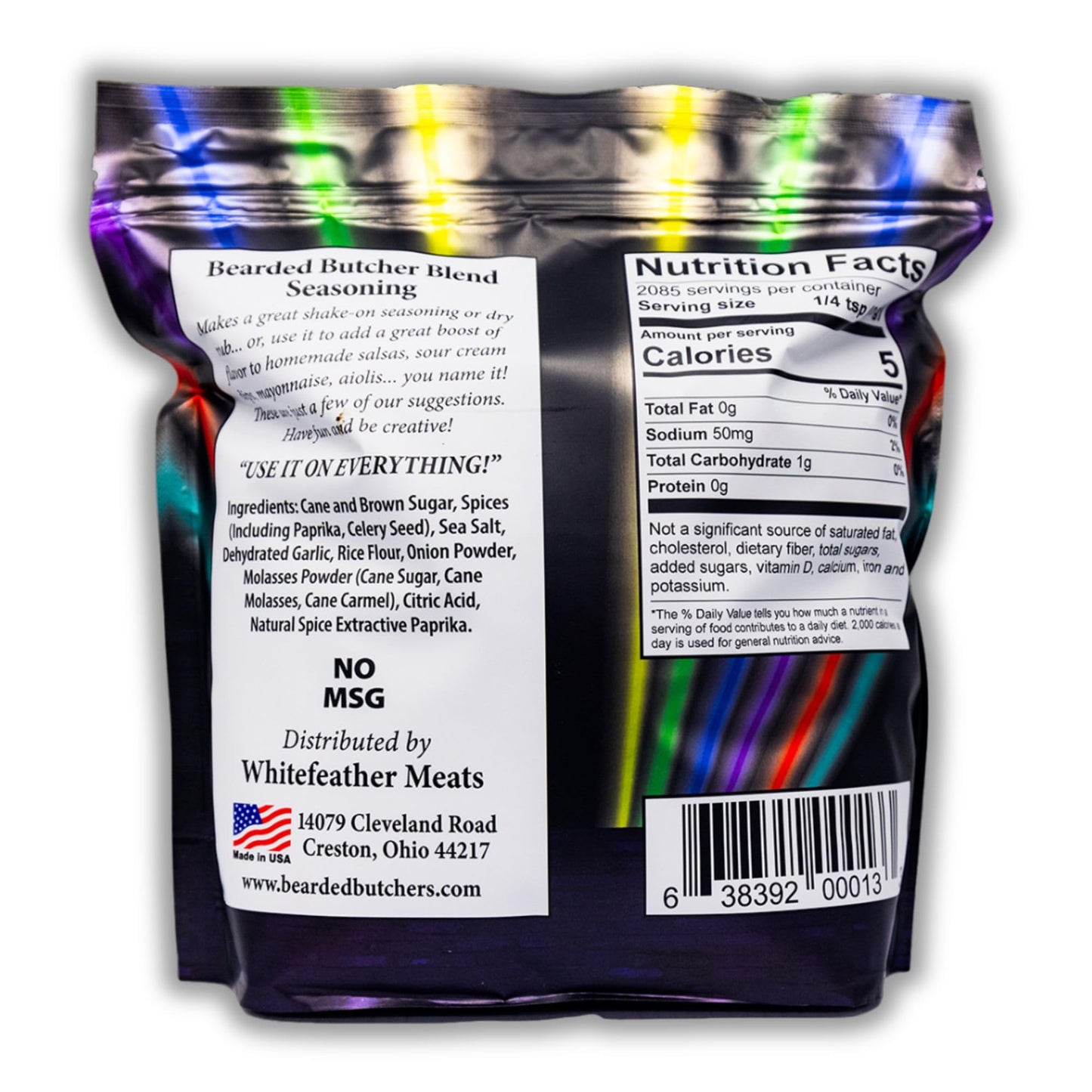 Bearded Butchers Hollywood Blend Seasoning, 64 Oz Bag (4 Lbs) - Sweet & Sultry With Cane Sugar & Molasses, Ideal For Pork Ribs,