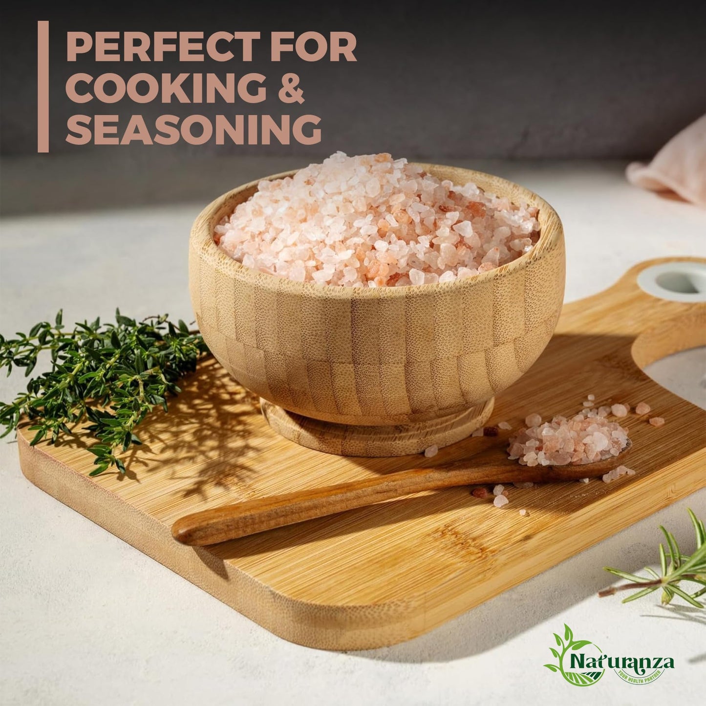 Naturanza Himalayan Pink Rock Salt Crystal Grain, 17.64 OZ, Organic, Non-GMO, Gluten-Free, Kosher