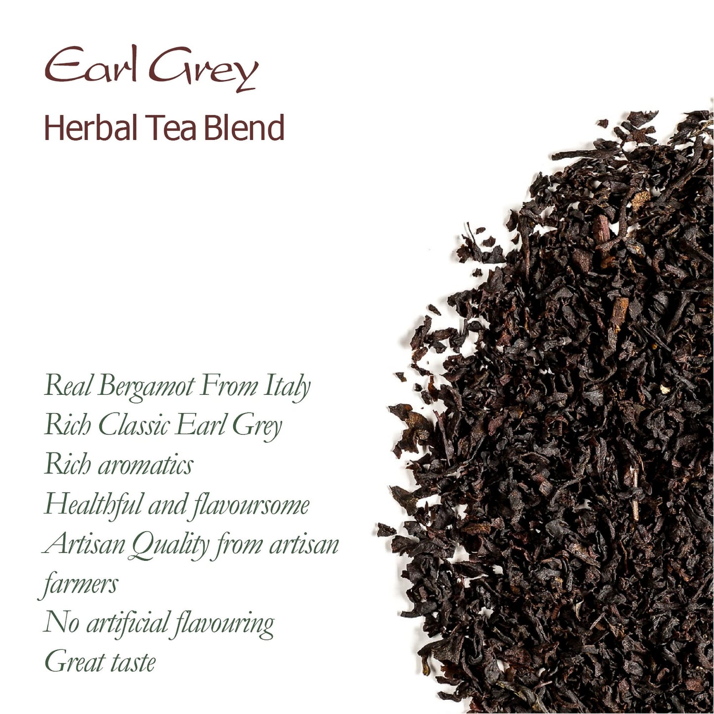 Valley of Tea Earl Grey Bergamot Black Tea - Premium Breakfast Tea with Real Bergamot Oil - 7.05 Ounce Pack