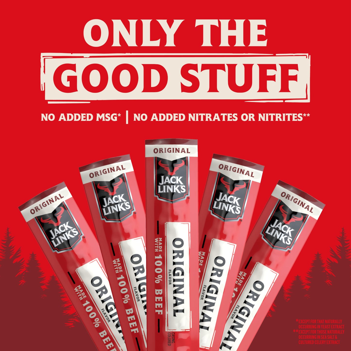 Jack Link'S Mini 100% Beef Sticks, Original Flavor - 6G Of Protein Snacks, 65 Calories Per Stick, On The Go Snacking, Keto & Pal