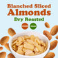 Food to Live Dry Roasted Blanched Sliced Almonds, 3 Pounds - Perfectly Oven Toasted for Maximum Flavor, Unsalted, No Oil Added,