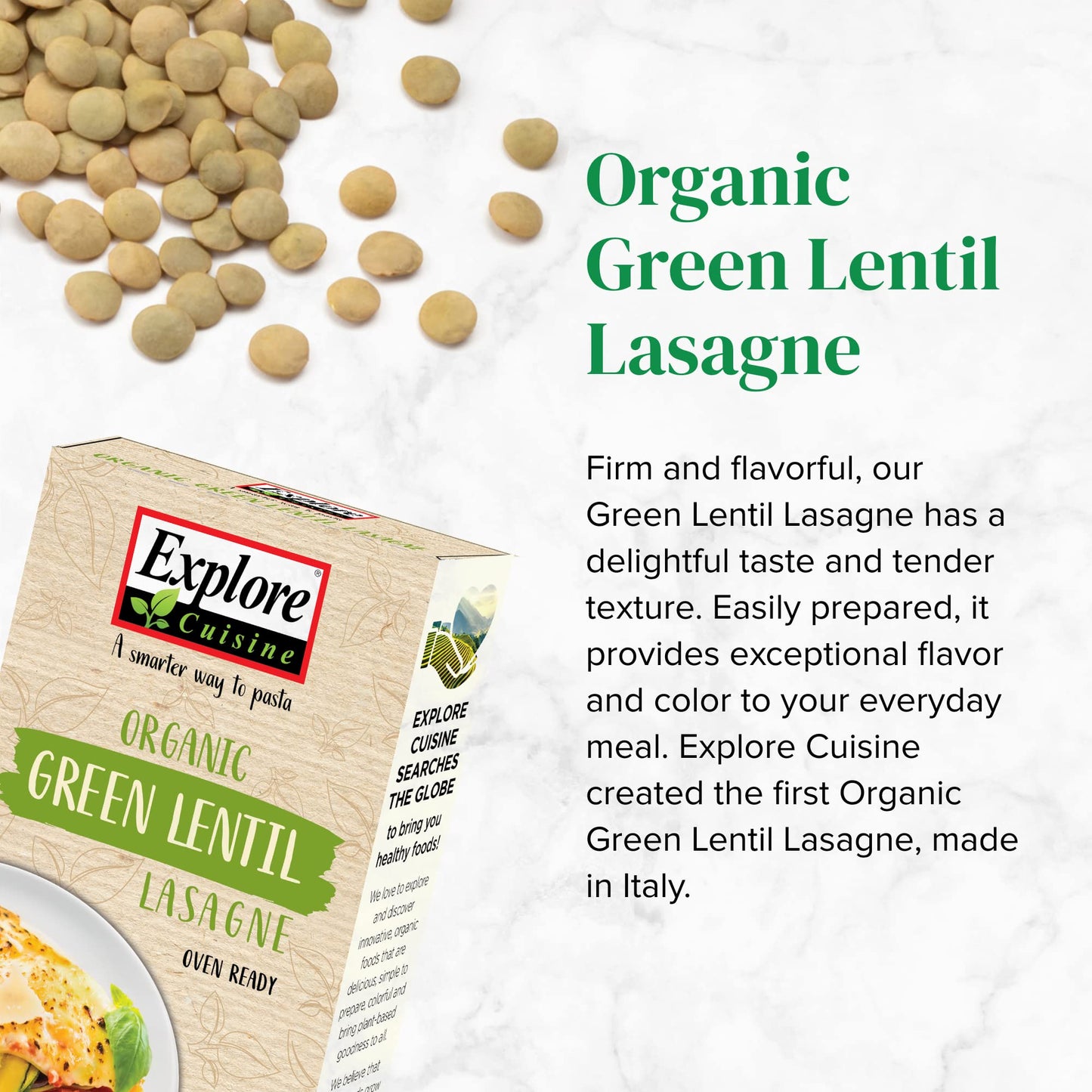 Explore Cuisine Organic Green Lentil Lasagne, 8 Oz