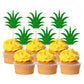 Gyufise 36Pcs Pineapple Cupcake Toppers Donut Cake Toppers Pineapple Cute Cupcake Picks For Summer Luau Tropical Hawaiian Party