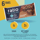 Ratio Soft Baked Bars, Chocolate Brownie, 1G Sugar, Keto Friendly, 5.34 Oz (6 Bars)