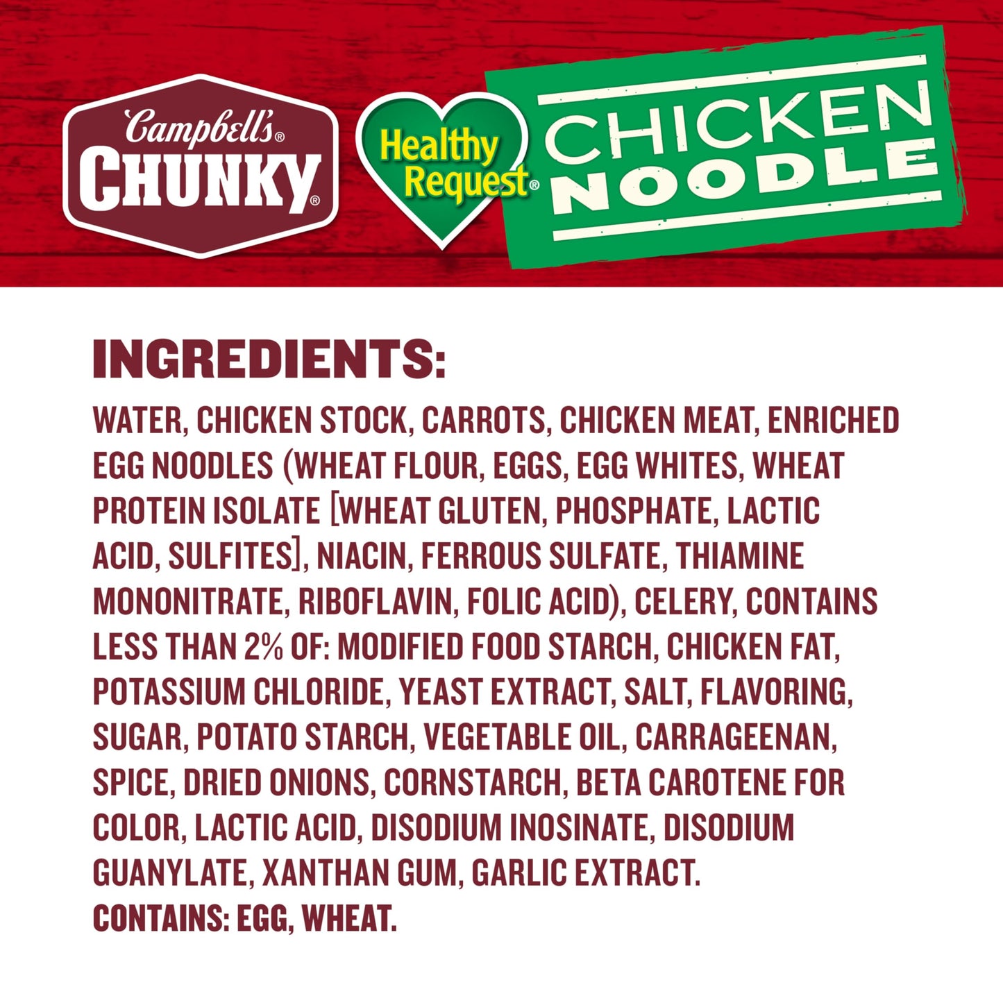 Campbell’S Chunky Soup, Healthy Request Chicken Noodle Soup, 16.1 Oz Can (Case Of 8)