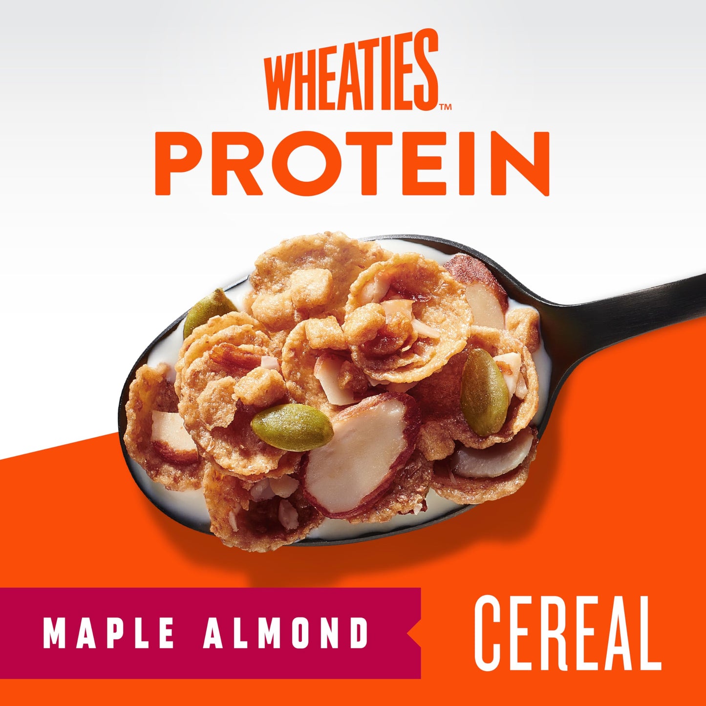 Wheaties Protein Breakfast Cereal, Maple Almond, 22g Protein, Breakfast of Champions, 16 oz