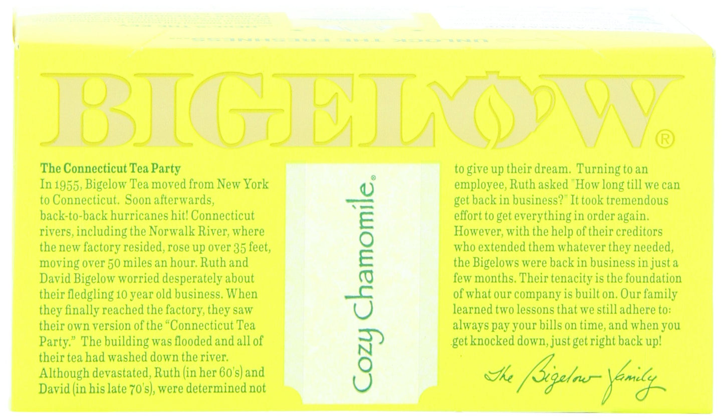 Bigelow Tea Cozy Chamomile Herbal Tea, 20 Count (Pack of 6), Model 7231000041