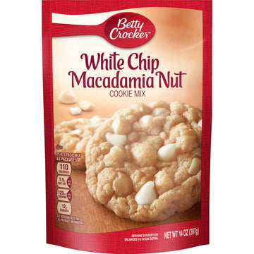 Betty Crocker Cookie Mix White Chip Macadamia Nut, 14 Oz (Pack of 6)