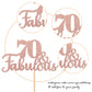1 Pcs 70 & Fabulous Cake Topper Glitter Seventy And Fabulous Cake Toppers Happy 70Th Birthday Cake Pick For 70Th Wedding Anniver