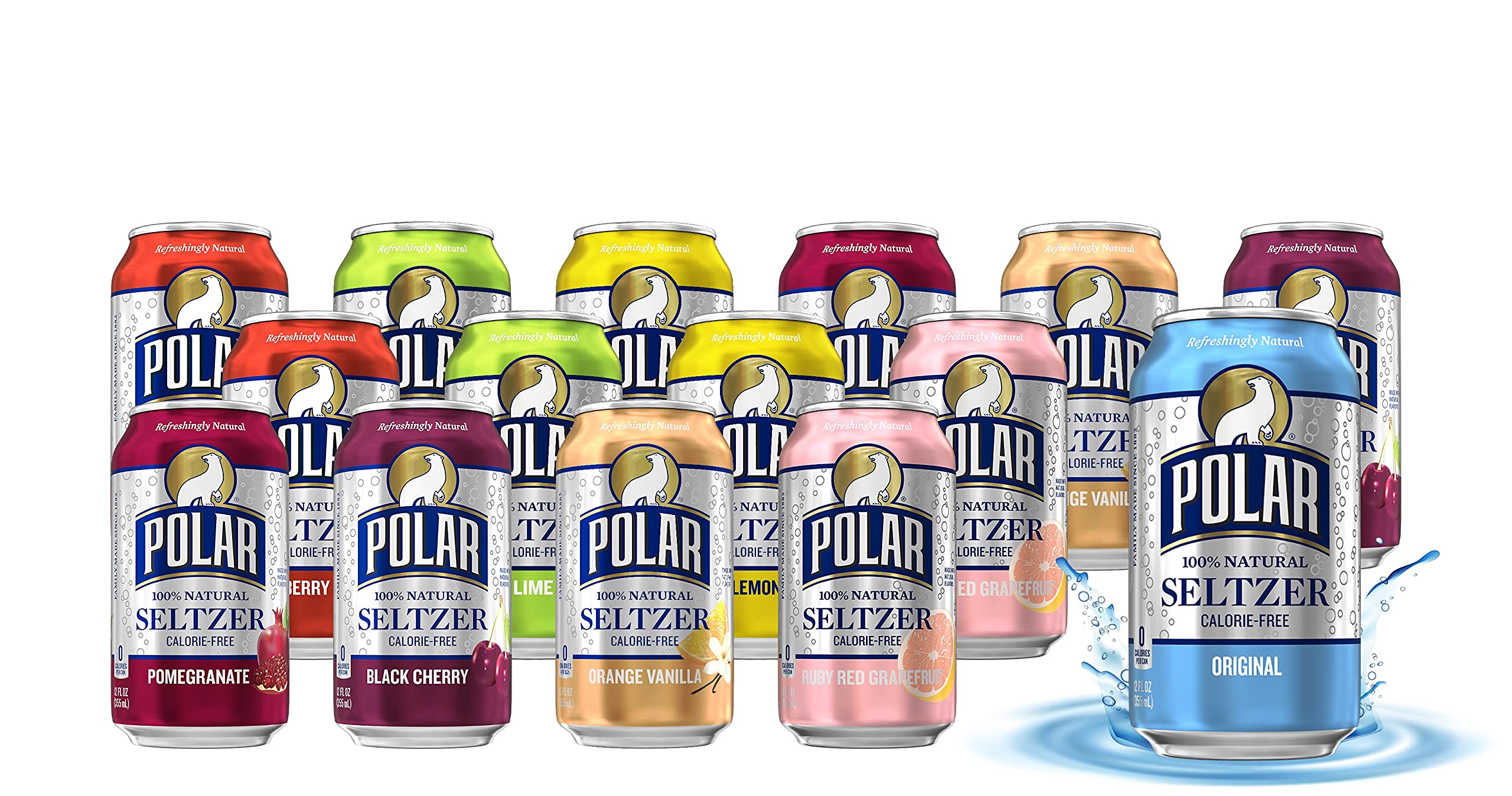 Polar Beverages All Flavor Variety Pack | Carbonated Flavored Sparklin ...