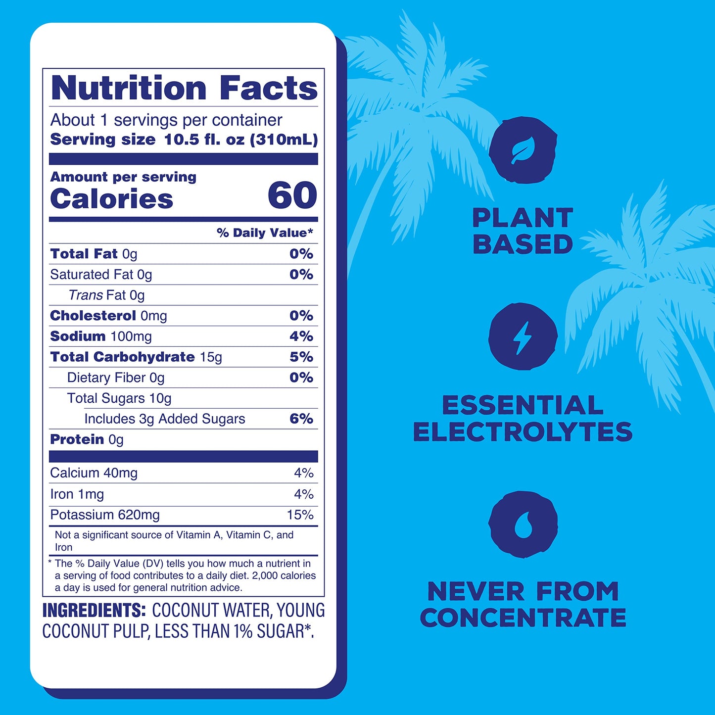 C2O Original Coconut Water, 10.5 Fl Oz (8 Pack)