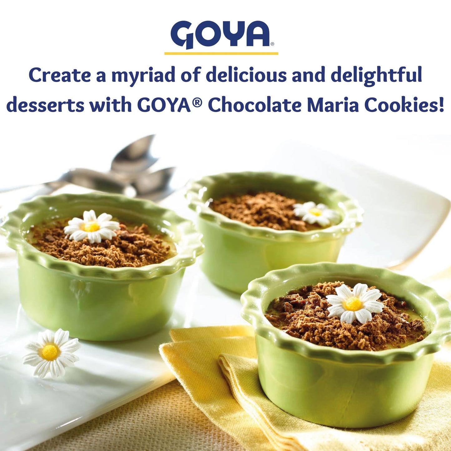 Chocolate Cookies By Goya, Chocolate Wafer Cookies For Icebox Cake, Thin, Crisp, Baked Goods, Snacks For School And Work, Lunch