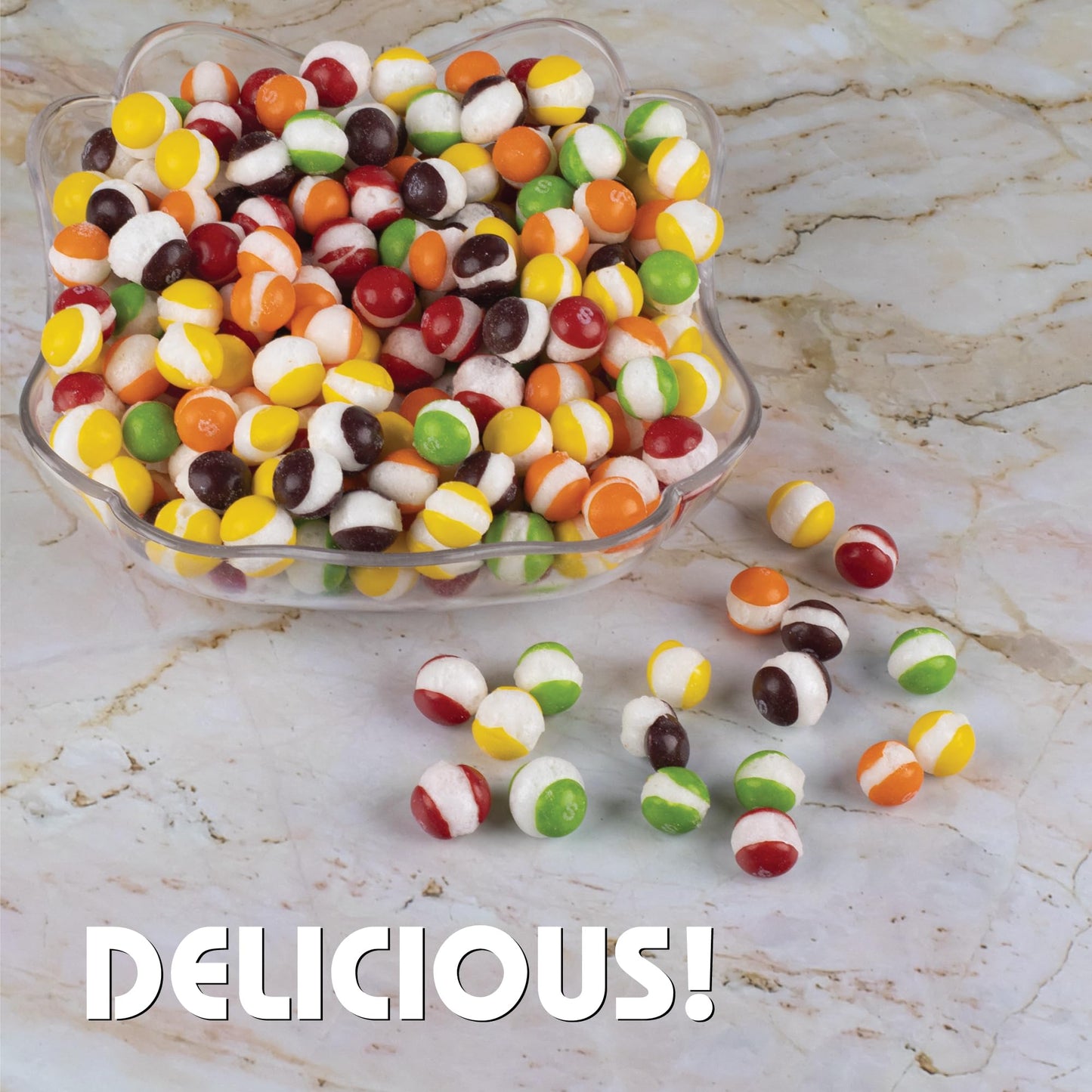 Mima Flavorful Freeze Dried Skittles - (6Oz) Assorted Original Fruit Halloween Candy For Snacking And Sharing - Resealable Bag O
