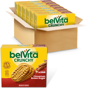 belVita Breakfast Bars Biscuits, Cinnamon Brown Sugar, 30 Total Packs, 6 Boxes (4 Biscuits Per Pack)