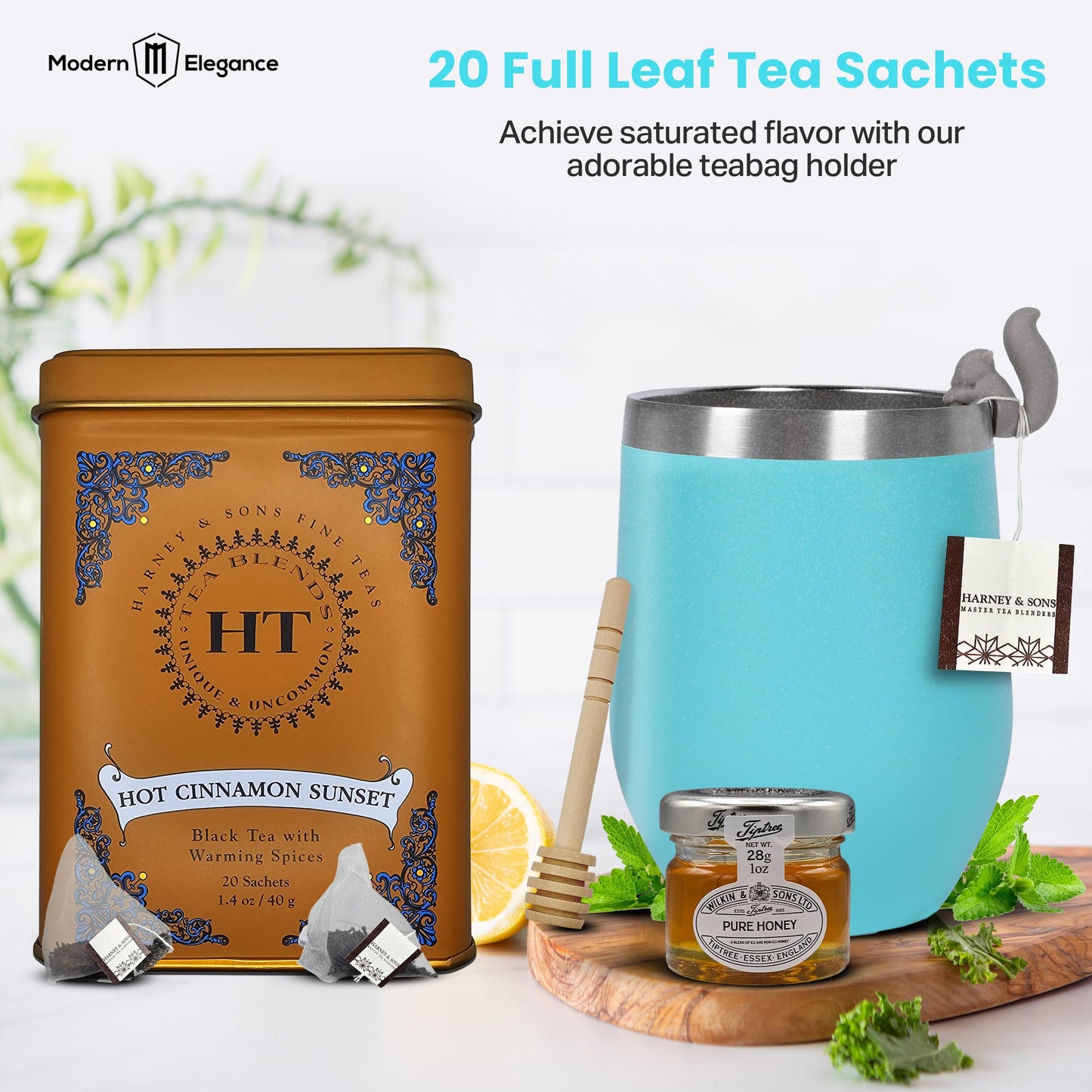 Mothers Day Gifts For Mom Tea Gift Set For Women - Thoughtful Get Well Gift Box With Cozy Socks, Stainless Tumbler, 20 Sachets,