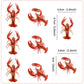 Ercadio 40 Pack Edible Crawfish Cupcake Toppers Red Lobster Cupcake Picks Ocean Lobster Theme Baby Shower Birthday Party Cake De
