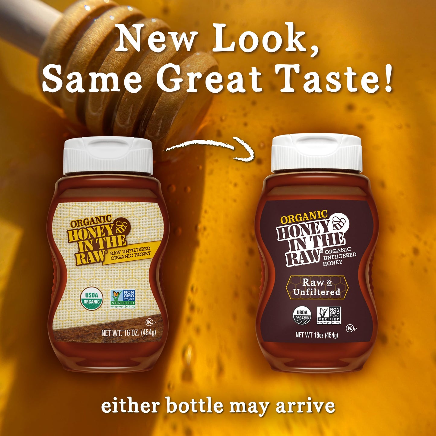 Honey In The Raw Unfiltered Organic Honey, Pure Sweet Honey From Brazil For Coffee, Tea, Yogurt, Snacks, Sauce, Salad Dressing,