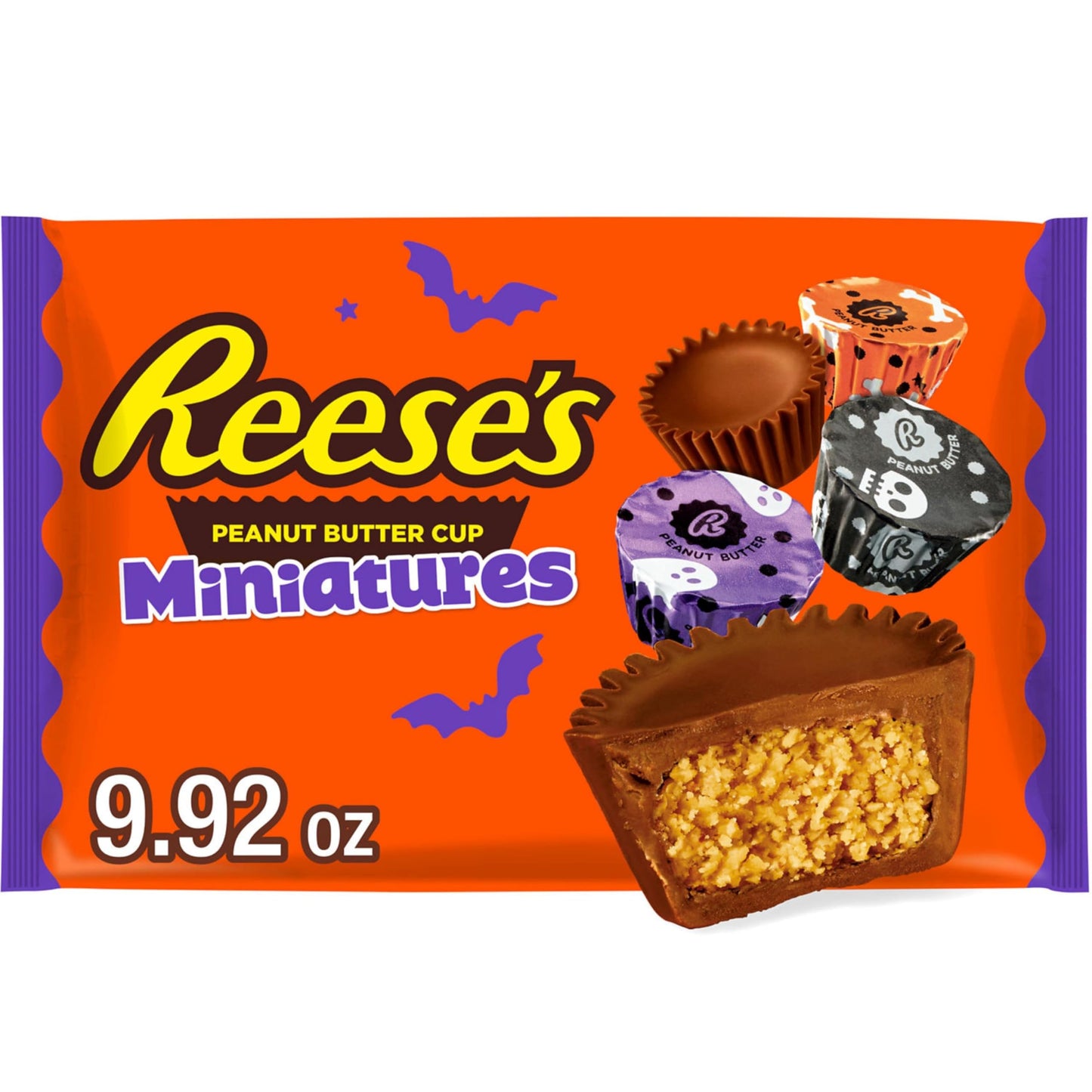 REESES Miniatures Milk Chocolate Peanut Butter Cups  Halloween Candy Bag  9.92 oz