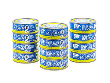 Sea Tales Solid Light Skipjack Canned Tuna in Olive Oil - 100% Pole & Line Wild Sustainably Caught - Fair Trade Certified - High