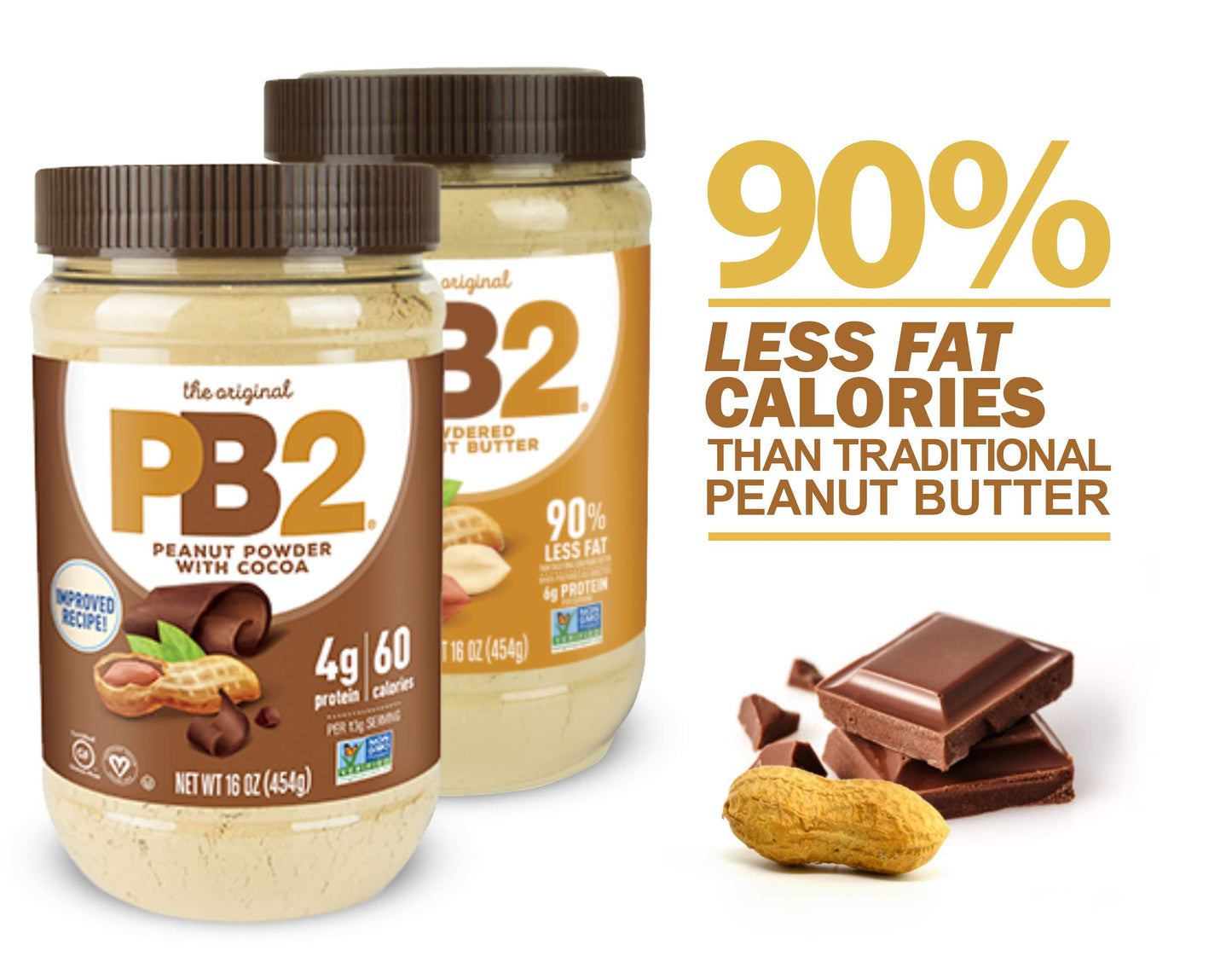 Pb2 Powdered Peanut Butter Bundle, 16 Oz (