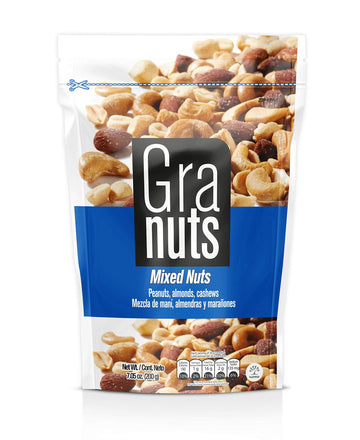Granuts Mixed Nuts Family Pack | Almonds, Peanuts & Cashews | Crunchy + Soft Textures | 7.05 Oz (Pack Of 1)