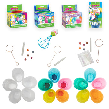 Paas Easter Egg Decorating Bundle, Includes 1 Color, 1 Magical Cup Set, 1 Glitter Cup Set, And Paas Whiskers For Easy Egg Dying,