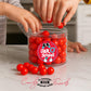 Jar O Goodies - Holiday  , Christmas Stocking Stuffers, Cherry Sours Red Candy Balls Gift Set, Original Chewy Candies (12 Ounce, 1 Pack) Party Favor - Gluten & Nut Free, Kosher Parve