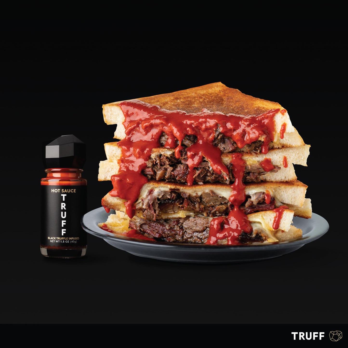 Truff Hot Sauce 4-Pack Mini Set, Portable Travel Bottles Of Gourmet Hot Sauce, Black Truffle And Chili Peppers, Gift Idea For The Hot Sauce Fans, An Ultra Unique Flavor Experience (1.5 Oz, 4 Count)