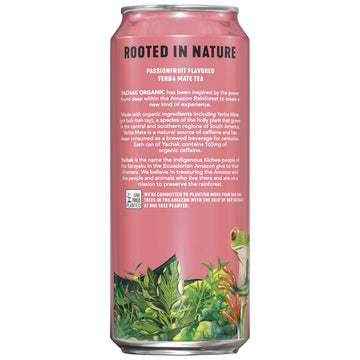Yachak Yerba Mate Drink, Passionfruit Flavor, 16 Fl Oz (Pack of 12), Liquid