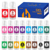 Gel Food Coloring 18 Colors x 0.7 oz Concentrated Gel Based Food Dye Vibrant Icing Colors Neon Food Coloring for Baking Cake Dec