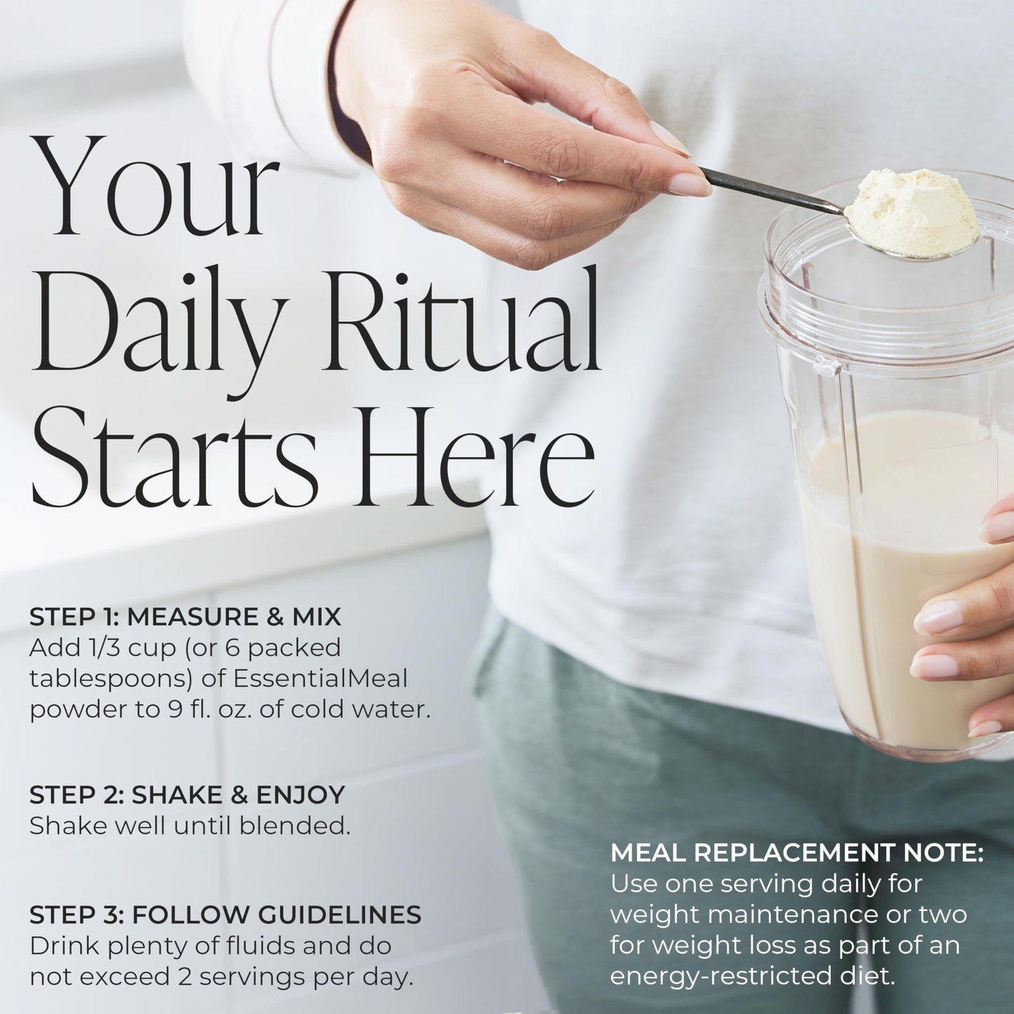 Arbonne EssentialMeal Vegan Protein Shake - Complete Daily Nutrition, Vanilla Flavor